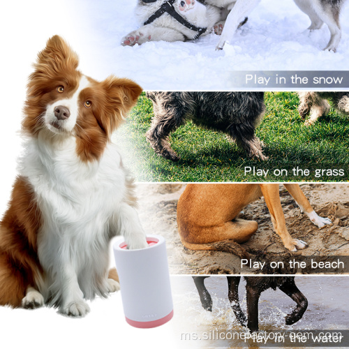 Silicone Portable Pet Dirty Claw Cuping Cawan